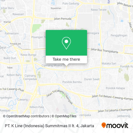 PT. K Line (Indonesia) Summitmas II lt. 4 map