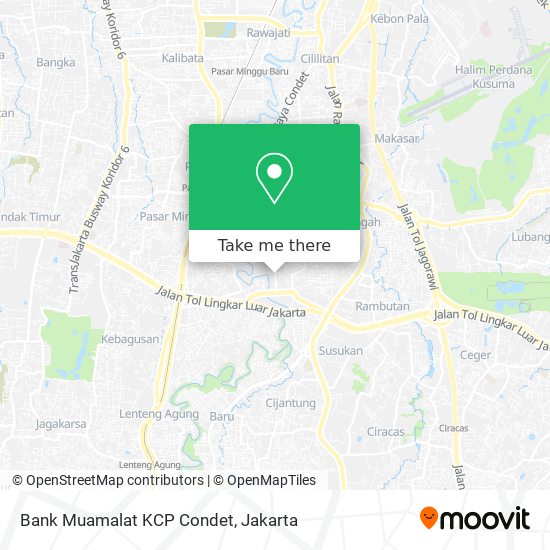 Bank Muamalat KCP Condet map