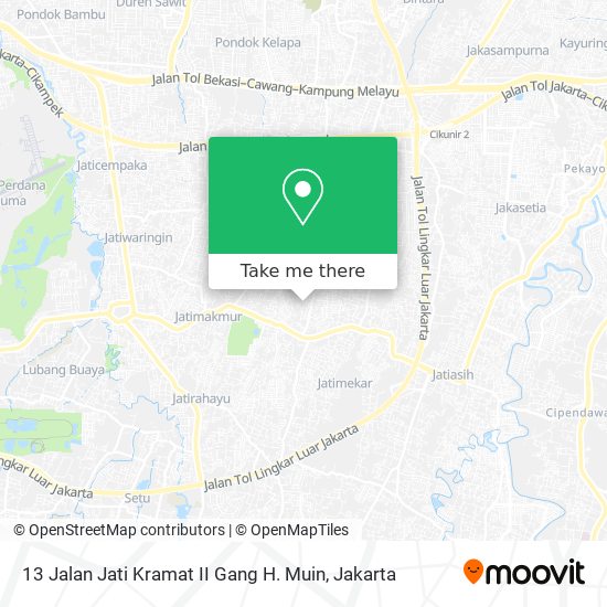 13 Jalan Jati Kramat II Gang H. Muin map