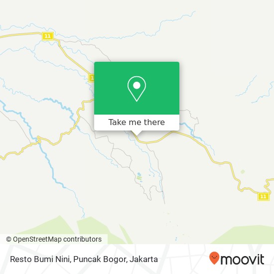 Resto Bumi Nini, Puncak Bogor map