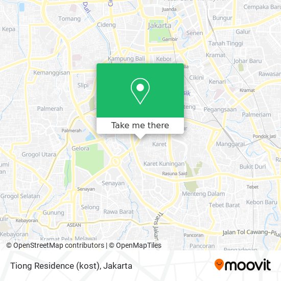 Tiong Residence (kost) map