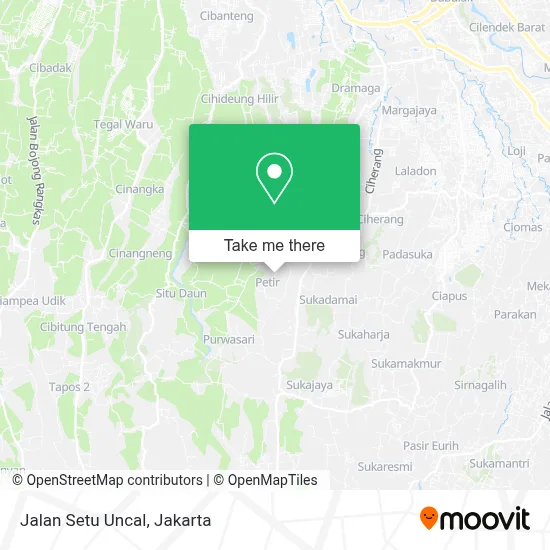 Jalan Setu Uncal map