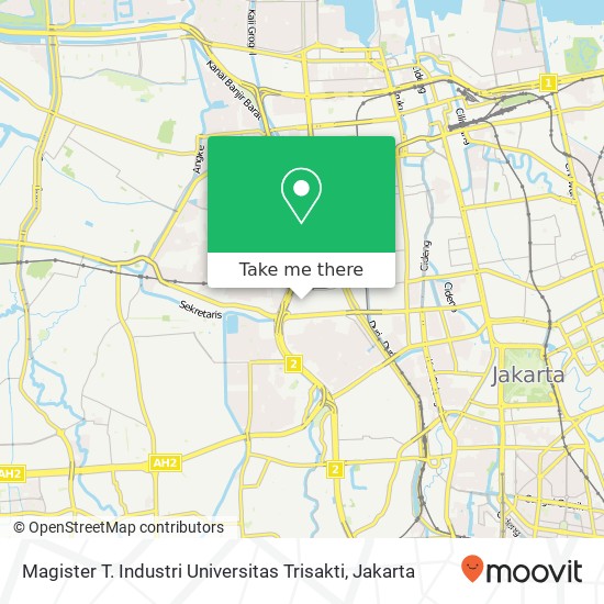 Magister T. Industri Universitas Trisakti map