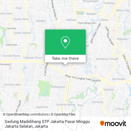 Gedung Madidihang STP Jakarta Pasar Minggu Jakarta Selatan map
