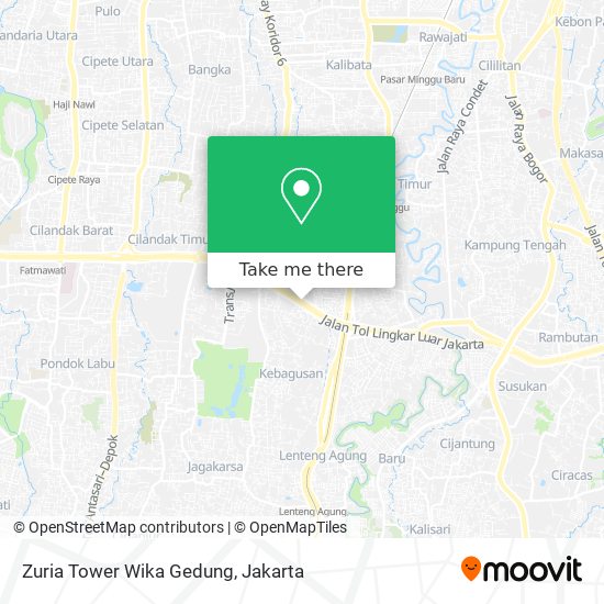 Zuria Tower Wika Gedung map