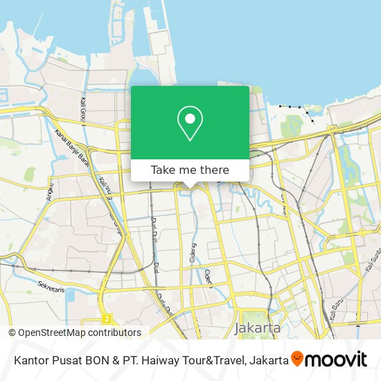 Kantor Pusat BON & PT. Haiway Tour&Travel map