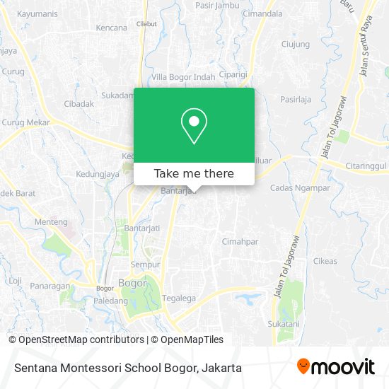 Sentana Montessori School Bogor map