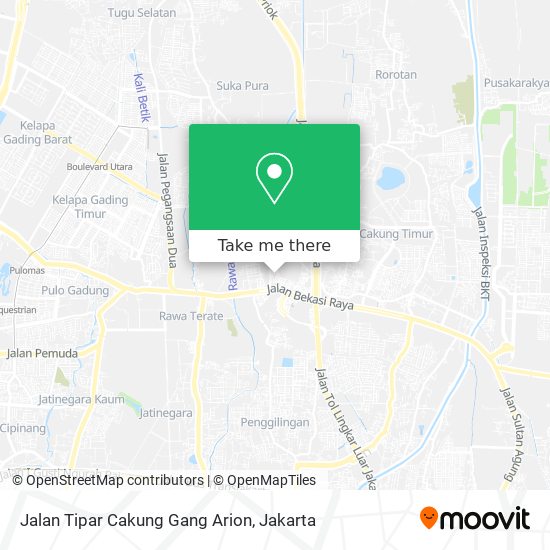 Jalan Tipar Cakung Gang Arion map