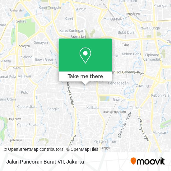Jalan Pancoran Barat VII map