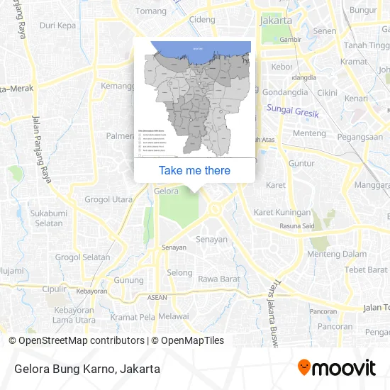 Gelora Bung Karno map