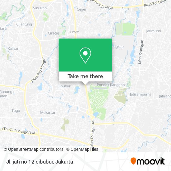 Jl. jati no 12 cibubur map