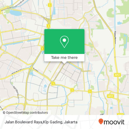 Jalan Boulevard Raya,Klp Gading map