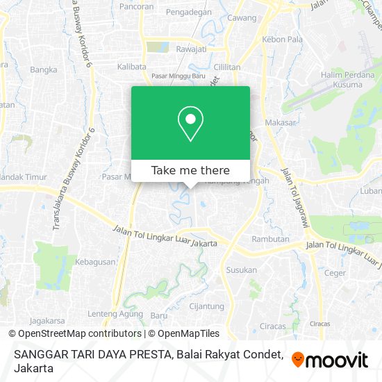 SANGGAR TARI DAYA PRESTA, Balai Rakyat Condet map