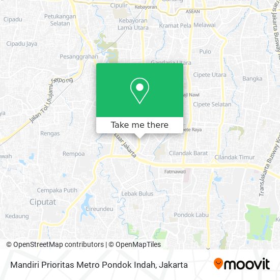 Mandiri Prioritas Metro Pondok Indah map