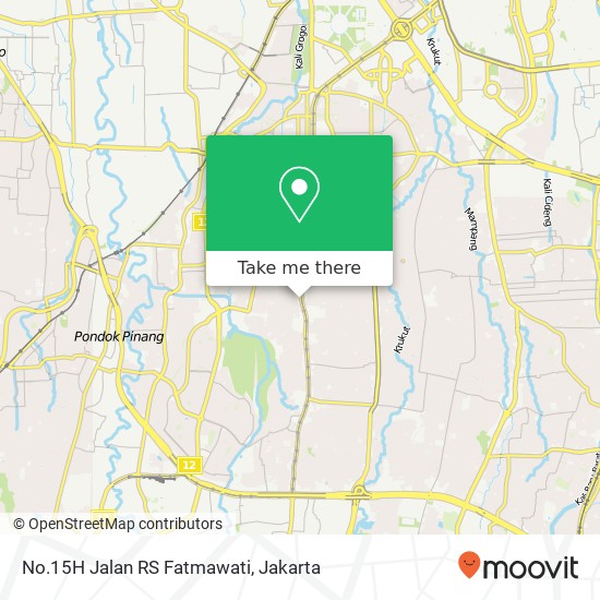 No.15H Jalan RS Fatmawati map