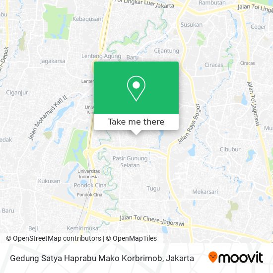 Gedung Satya Haprabu Mako Korbrimob map