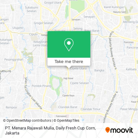 PT. Menara Rajawali Mulia, Daily Fresh Cup Corn map