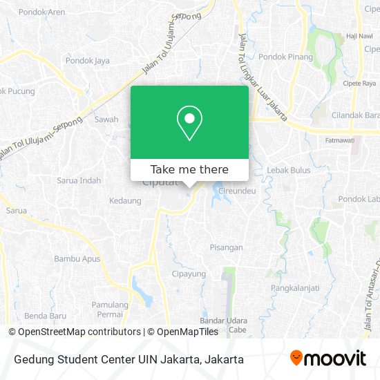 Gedung Student Center UIN Jakarta map