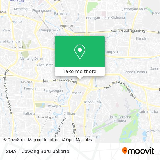 SMA 1 Cawang Baru map