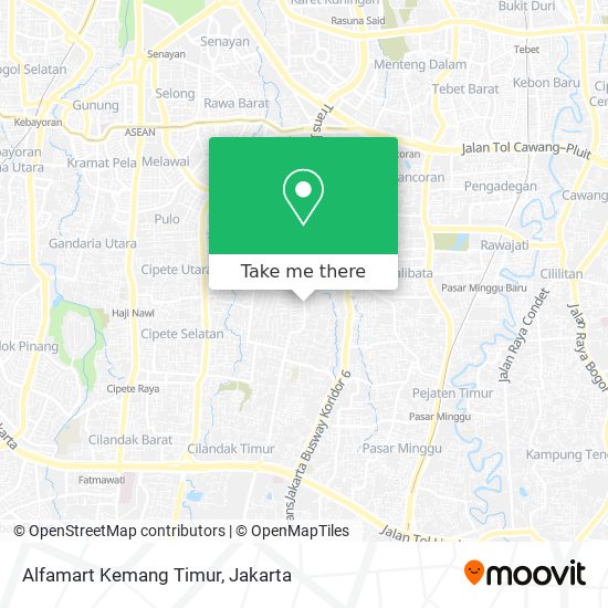 Alfamart Kemang Timur map