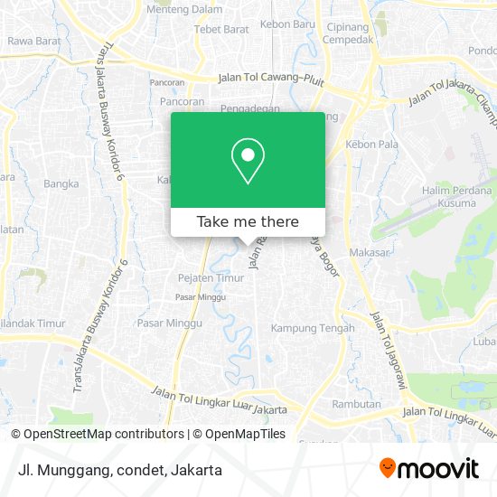 Jl. Munggang, condet map