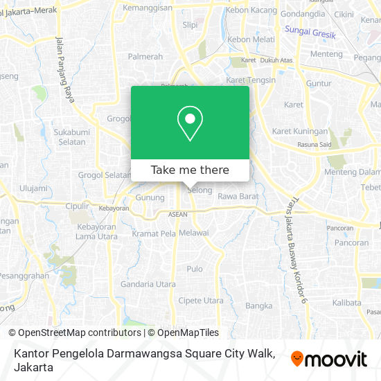Kantor Pengelola Darmawangsa Square City Walk map