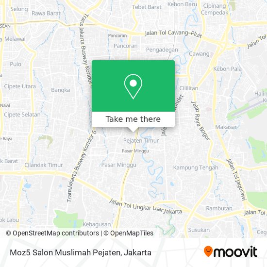 Moz5 Salon Muslimah Pejaten map