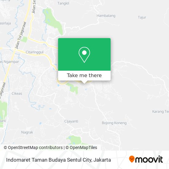 Indomaret Taman Budaya Sentul City map