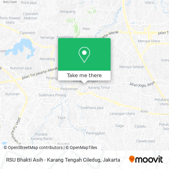 RSU Bhakti Asih - Karang Tengah Ciledug map
