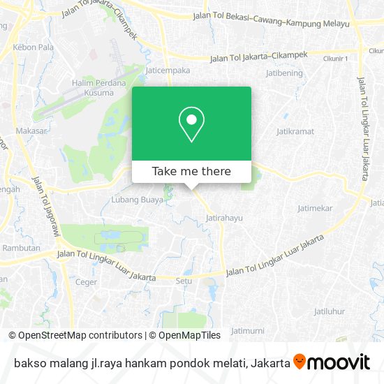 bakso malang jl.raya hankam pondok melati map
