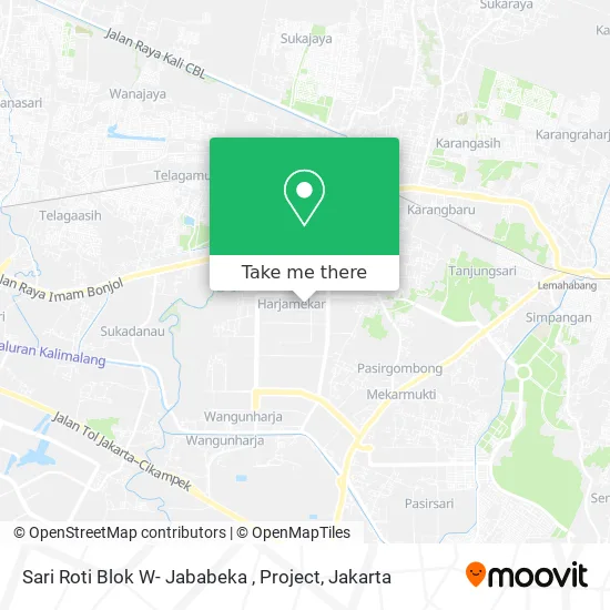 Sari Roti Blok W- Jababeka , Project map