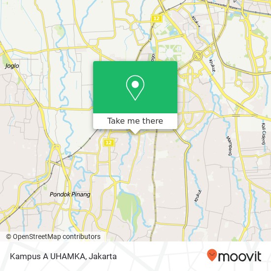 Kampus A UHAMKA map