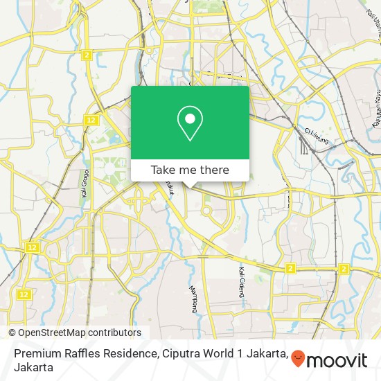 Premium Raffles Residence, Ciputra World 1 Jakarta map