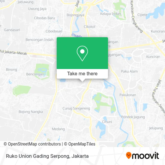 Ruko Union  Gading Serpong map