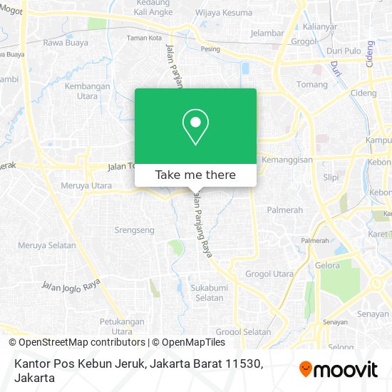 Kantor Pos Kebun Jeruk, Jakarta Barat 11530 map