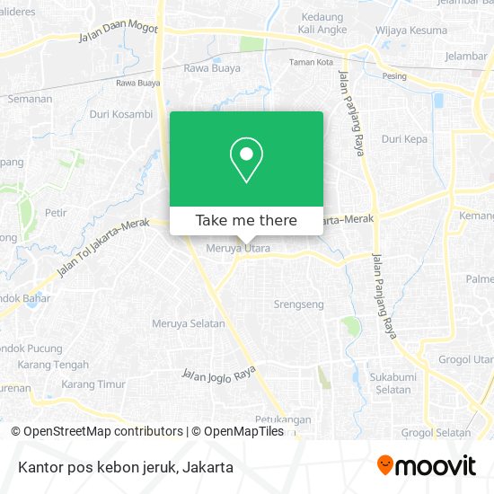 Kantor pos kebon jeruk map