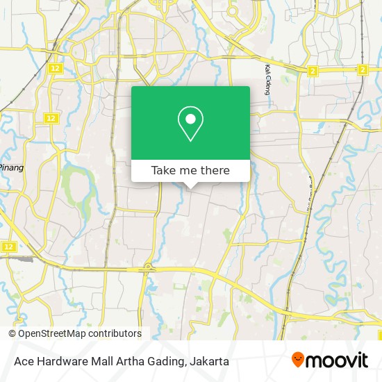 Ace Hardware Mall Artha Gading map