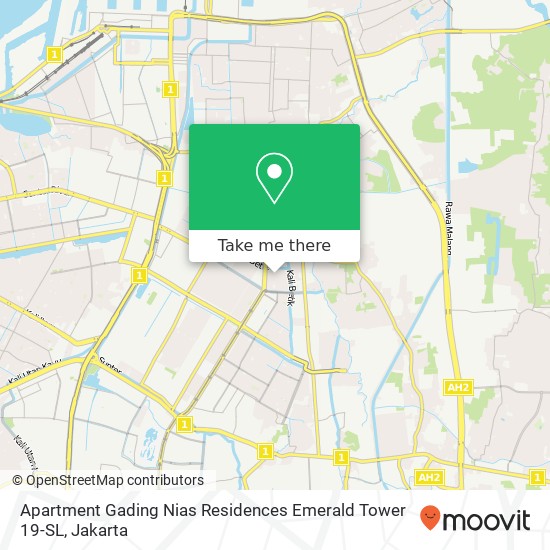 Apartment Gading Nias Residences Emerald Tower 19-SL map