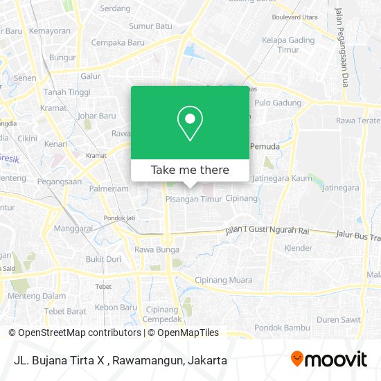 JL. Bujana Tirta X , Rawamangun map