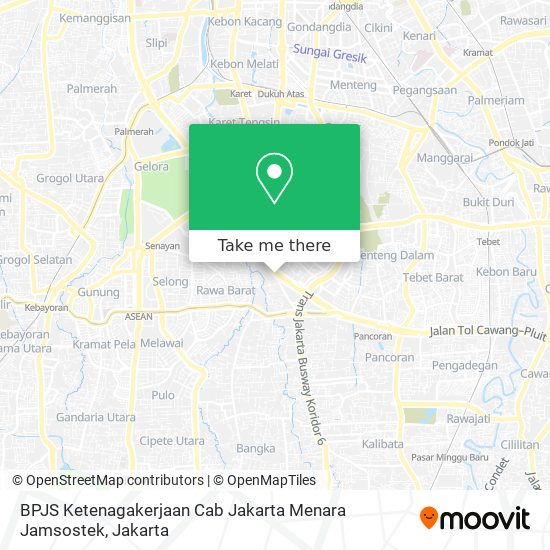 BPJS Ketenagakerjaan Cab Jakarta Menara Jamsostek map