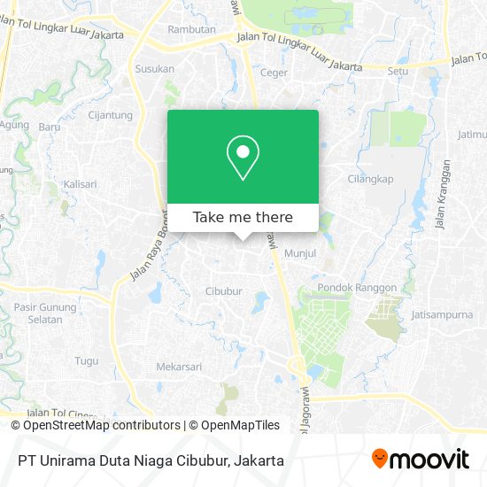 PT Unirama Duta Niaga Cibubur map