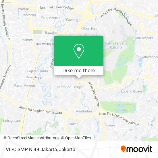 VII-C SMP N 49 Jakarta map