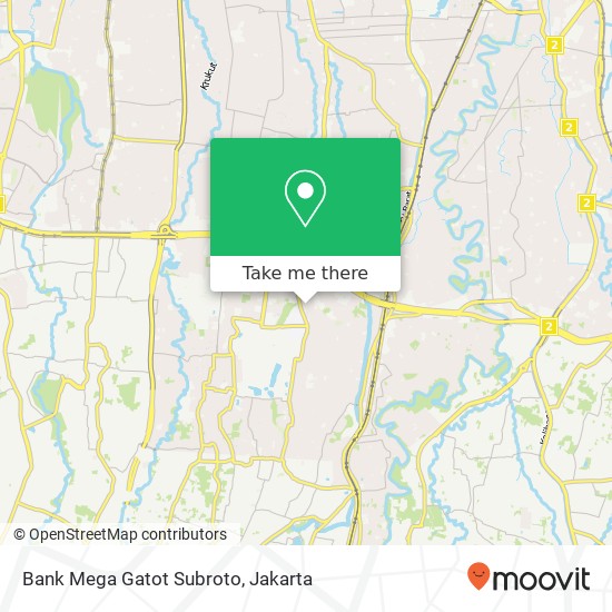 Bank Mega Gatot Subroto map