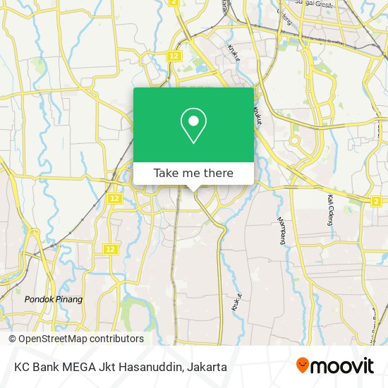 KC Bank MEGA Jkt Hasanuddin map