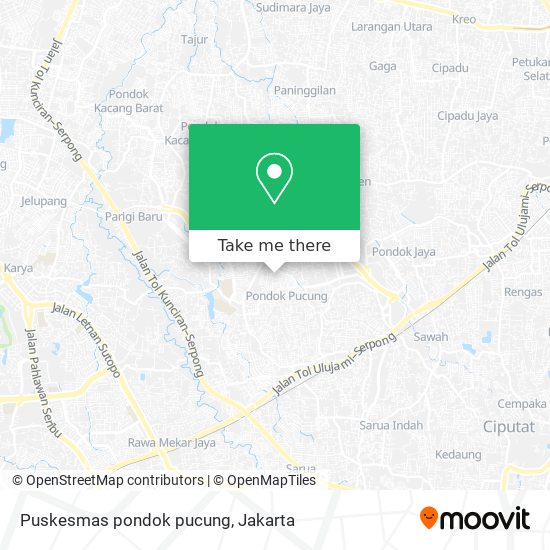 Puskesmas pondok pucung map