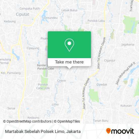 Martabak Sebelah Polsek Limo map