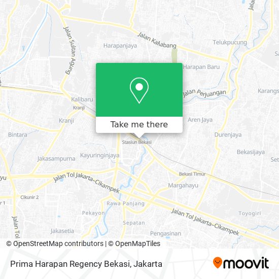 Prima Harapan Regency Bekasi map