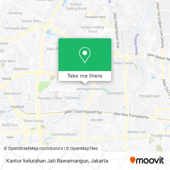 Kantor kelurahan Jati Rawamangun map