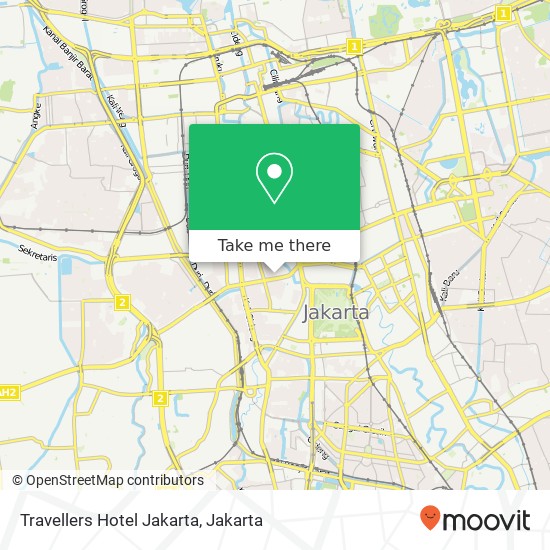 Travellers Hotel Jakarta map