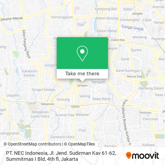 PT. NEC Indonesia, Jl. Jend. Sudirman Kav 61-62, Summitmas I Bld, 4th fl map
